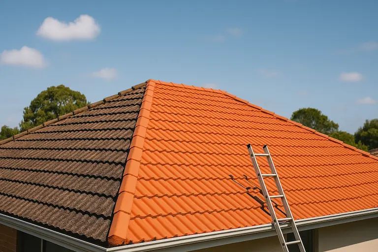 Roof after True Roof Soft Wash clean and free of moss