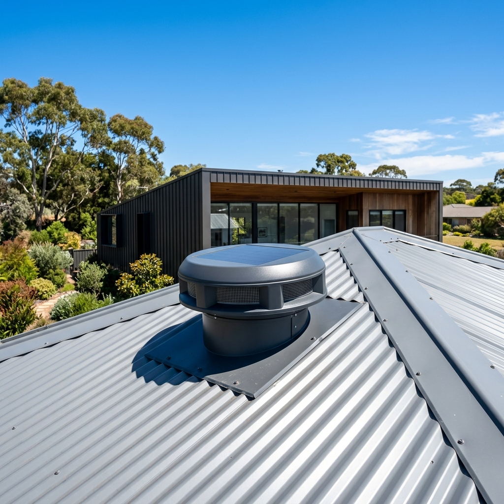 Roof vent installed